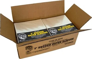 2,000 7" 45rpm Record OUTER SLEEVES Covers High Clarity Slips ARCHIVAL 2mil BOPP - Imagen 1 de 6