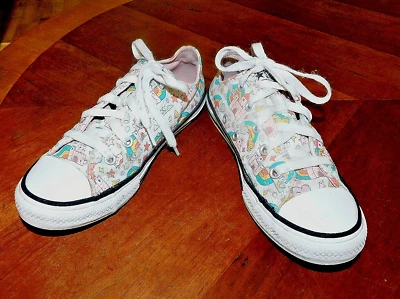 Converse All Star castle canvas lo-top shoes girl sz 2 - Image 1 of 4