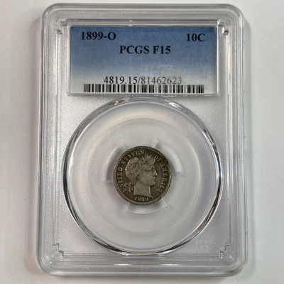 1899-O Barber Dime PCGS F15 - Image 1 of 4