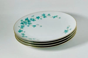 Dinnerware: Lot Of 4 - Caprice Green By Sango - 10 1/8” Dinner plates - Picture 1 of 15