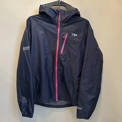 Outdoor Research Helium II Jacket Packable Women Small Navy Pink Waterproof EUC - Image 1 of 4