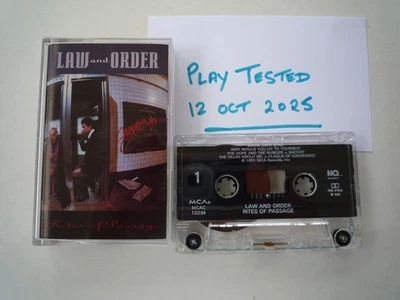 LAW AND ORDER - RITES OF PASSAGE - CASSETTE - MCA RECORDS - 1991 - LIKE NEW - Image 1 of 2