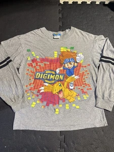 Vintage 1999 Digimon Shirt Youth Size Large Long Sleeve - Picture 1 of 17