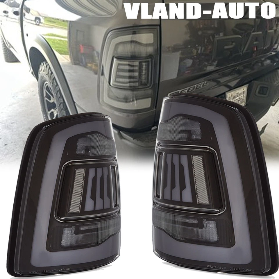 Luces traseras LED ahumadas para Dodge RAM 1500 2500 3500 DRL 2009-2018 con animación Foto 1 de 4