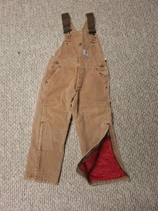 Vintage Carhartt Boys Insulated Overalls Sz 8 - Picture 1 of 6