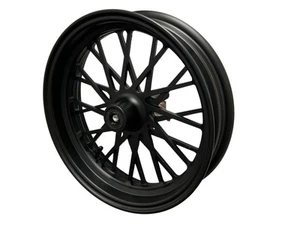 Mini Bike Front Wheel. 12 Inch 2.75 Wide. For 12mm Axles. Black Mag. Aluminum. - Picture 1 of 6