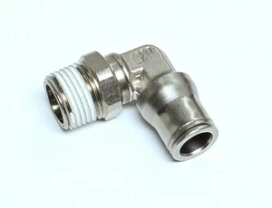 LEGRIS 3609 60 18, 90° Swivel Elbow, 3/8" Tube OD X 3/8" NPT, Nickel Plated, USA - Picture 1 of 1