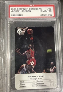 1988 Fournier Estrellas Michael Jordan #22 PSA 10 - Bild 1 von 2