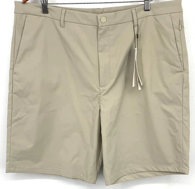 NUEVO Pantalones Cortos Chinos Calvin Klein Para Hombres 9" Entrepierna Beige Calce Atlético Bolsillos Talla 40 Foto 1 de 4