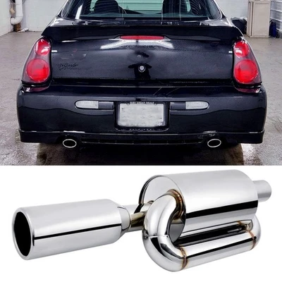 For Chevrolet Monte Carlo SS Twin Loop Exhaust Muffler 2.5" In 4.0" Out Tip - Image 1 of 4