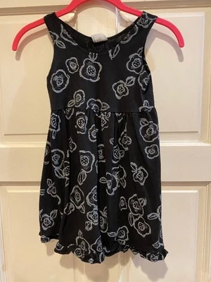 Vestido sin mangas de verano FRESH PRODUCE para niñas medio fresco negro gris flores Foto 1 de 4
