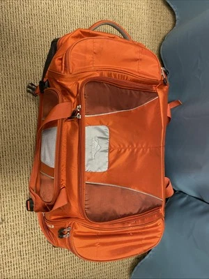 High Sierra 32” ATQ Drop-Bottom Handle Wheeled Duffel Bag Backpack in Red - Image 1 of 4