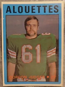 1972 OPC CFL Football Card #22 Gordon Judges - Alouettes - NM - Picture 1 of 1