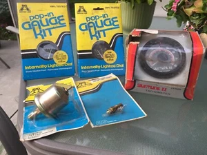 VINTAGE AUTOMOTIVE GUAGES OIL PRESSURE WATER TEMP & TACHOMETER SENDERS NOS - Picture 1 of 11