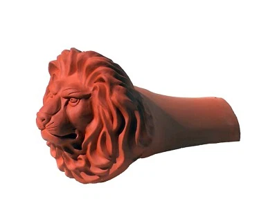 Dachschmuck | Firstschmuck | Löwenkopf-Schmuckziegel  für Firstanfang u. -ende - Bild 1 von 3