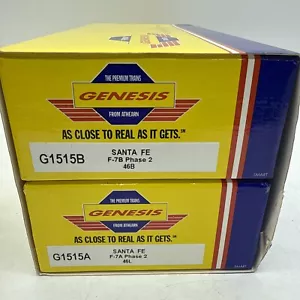 ATHEARN GENESIS HO Santa Fe F7A / F7B Set #46L & 46B CHROME NIB G1515A/B - Picture 1 of 15