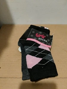 Sears Girls Socks 2 Pairs Shoe Size 6 - 11 1/2 - Picture 1 of 2