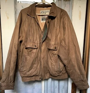 Giacca Bomber Pelle Vintage Nuova Zelanda Outback Cooper Collezioni Taglia L - Foto 1 di 11