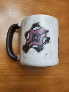 MARA MEXICO - HAND CRAFTED TURTLES EARTH TONE STONEWARE, MUG - SIGNED - Picture 1 of 5
