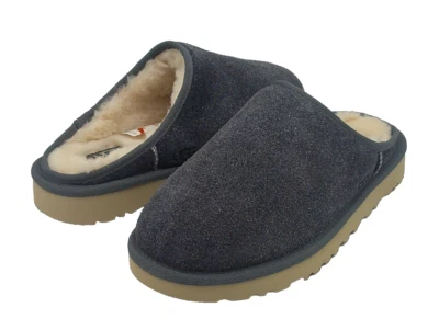UGG 经典 SLIP-ON SHAGGY 男式拖鞋 红色 深灰色 美国 8 /英国 7 /EU 41 /JP 26 — 第 1/4 张图片