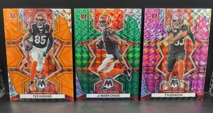 2022 Panini Mosaic Ja'MARR CHASE, TEE HIGGINS, TYLER BOYD Prizm BENGALS WRs 🔥
