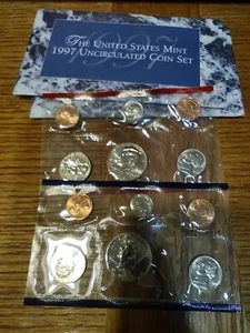 3 X 1997 P&D-U.S. Mint Set 30 Coins Uncirculated Government Packaging #0056EPC - Picture 1 of 2
