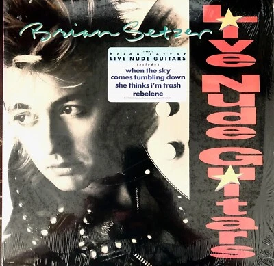 🔥Brian Setzer- Live Nude Guitars  Vinyl Record UNPLAYED - Image 1 of 2