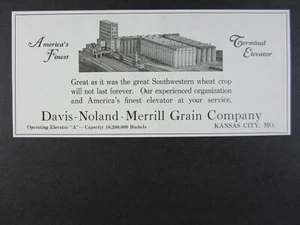 1937 Davis Noland Merrill Grain Co. Kansas City Elevator photo vintage print Ad - Imagen 1 de 1