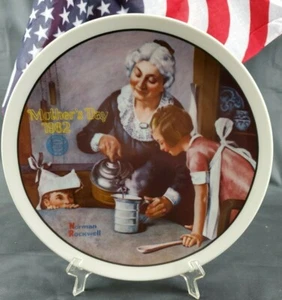 Plato de coleccionista Norman Rockwell edición limitada 8,5" la lección de cocina 1982 - Imagen 1 de 6