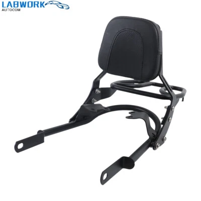 Backrest Sissy Bar w/ Luggage Rack For Bonneville T100 T120/Black 2016-2024 - Image 1 of 4