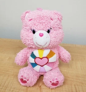 Care Bears Hopeful Heart Bear Fluffy Friends Plush Pink 9" Just Play - Picture 1 of 14