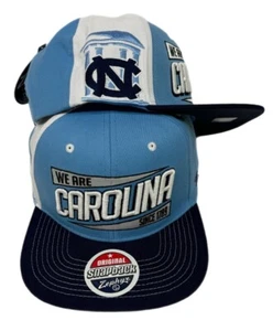 Zephyr NCAA Carolina del Norte Tacones Alquitranados "Homestand" Billete Plano SnapBack Sombrero Nuevo con Etiquetas - Imagen 1 de 6