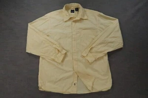 Camisa Gap para hombre mediana amarilla con botones bolsillo 100 algodón logotipo - Imagen 1 de 9