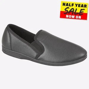 Zapatillas sin cordones clásicas cómodas para hombre negras Zedzzz Ivor - Imagen 1 de 1