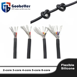 0.3-2.5mm² Multi-Core Flexible Silicone Screened Cable Shielded Wire 2-6 Cores - Picture 1 of 12