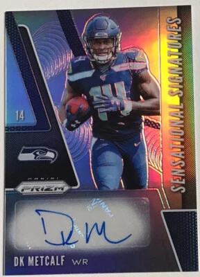 DK METCALF 2019 PANINI PRIZM ROOKIE SILVER PRIZM AUTO AUTOGRAPH  - Image 1 of 4