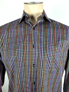 Chemise en coton homme Bugatchi homme à rayures brillantes boutonnées taille S - Photo 1/8