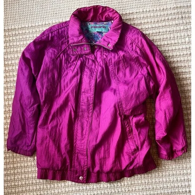 Abrigo Pacific Trail Chaqueta de Esquí Rosa/Púrpura Vintage Años 90 Para Mujer Talla M Retro De Colección Foto 1 de 4