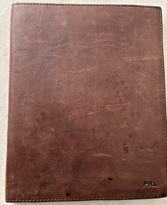 Funda Carcasa Ipad Polo Ralph Lauren Cuero Marrón 8"x 10" Usada en Excelente Condición Foto 1 de 4