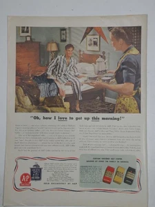 Anuncio de revista* - 1942 - Café A&P - Segunda Guerra Mundial - Ocho en punto, Bokar, Circo Rojo - Imagen 1 de 1