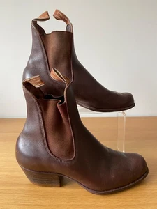 Botas Chelsea Vintage Damas RM Williams Tacón Cubano Cuero Marrón Tobillo Reino Unido 5 - Imagen 1 de 9