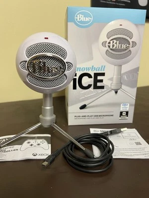 Logitech Blue Snowball Ice Plug and Play USB Microphone White - Image 1 of 4