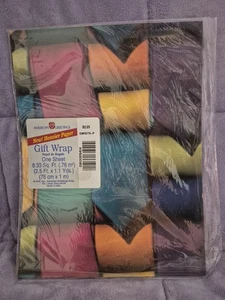 Vintage Gift Wrap Ties Colorful Multicolor - Picture 1 of 2
