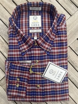 NUEVO CON ETIQUETAS Camisa Viyella 1894 Lujosa Algodón/Cachemira Grande BD TRAD LS Suave, ¡Especial! Foto 1 de 4
