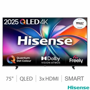 Hisense E7QTUK 75" 4K Ultra HD QLED Freely Smart TV - 75E7QTUK - Picture 1 of 8