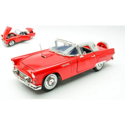 FORD THUNDERBIRD 1956 RED WITH WHITE HARD TOP 1:18 Motormax Auto Stradali Modell - Immagine 1 di 4