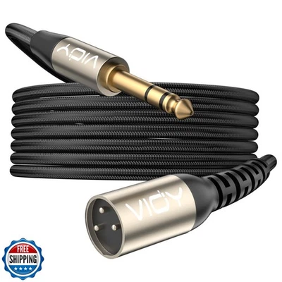 VIOY XLR to 6.35mm Cable 32.8 FT, 1/4 Inch TRS to XLR Male Balanced Microphon - Image 1 of 4
