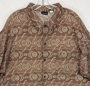 Chemise vintage Patagonia Boomerang imprimé climatisation imprimé tribal aztèque homme XL marron - Photo 1/10