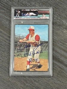 PETE ROSE REDS SIGNED 1963 NL ROY AUTO CUSTOM SLAB CARD - Picture 1 of 2