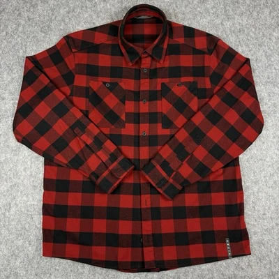 SITKA Riser Work Shirt Red Buffalo Plaid Men's 2XL XXL Long Sleeve 80055 EUC - Image 1 of 4